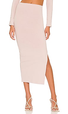 Product image of RE ONA Side Split Midi Skirt. Click to view full details