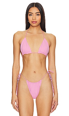 Milos butterfly push up bikini top, Pink Mix