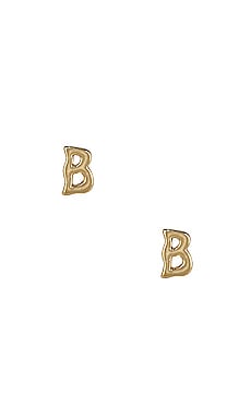 

Серьги b initial - Rebecca Minkoff, Металлический золотой, Золотой