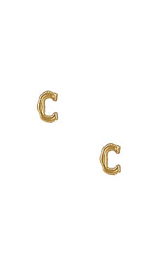 

Серьги c initial - Rebecca Minkoff, Металлический золотой, Золотой