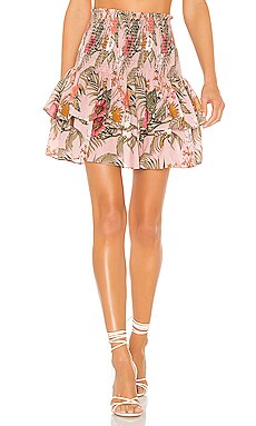 

Юбка с рюшами amari - Rebecca Minkoff, Розовый, Высокая талия