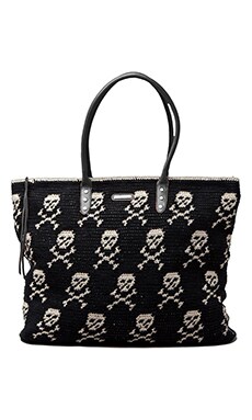 Rebecca Minkoff East West Skull Tote in Black & White | REVOLVE