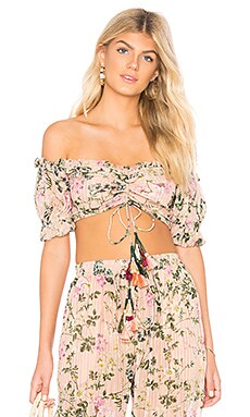 

Укороченный топ с открытым плечом flora - ROCOCO SAND, Розовый, С открытым плечом