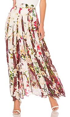 Neutral Floral Flared Skirt, 50% OFF