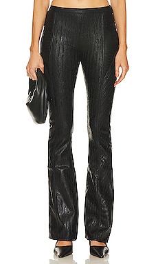Theory Demitria Leather Flare Pants