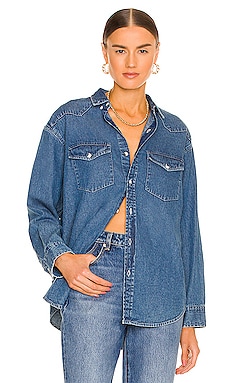 ROLLA'S Western Denim Shirt in Blue | REVOLVE