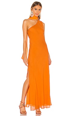 Hervé Léger DRAPED FRINGE CUT OUT GOWN - Occasion wear - flame/red