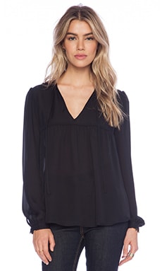 Rory Beca Augie Babydoll Blouse in Onyx | REVOLVE