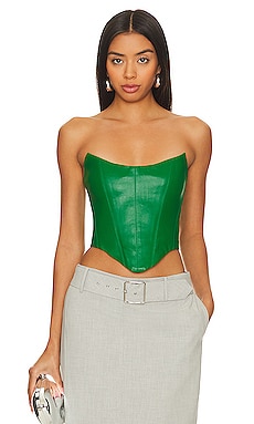 MAJORELLE Wyn Bodysuit in Green Apple