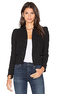 Rebecca Taylor Boucle Tweed Jacket in Black | REVOLVE