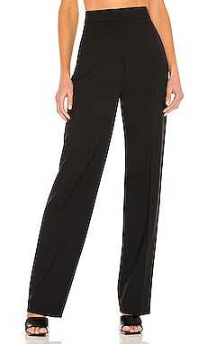 Rebecca Taylor Cavalry Twill Straight Pant in Black | REVOLVE