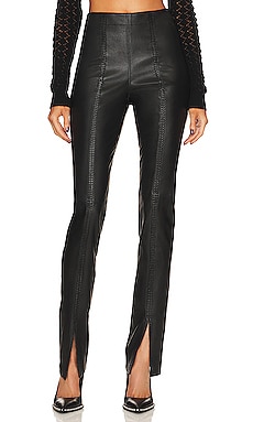 RTA Kaimi Braided Leather Pant in Black