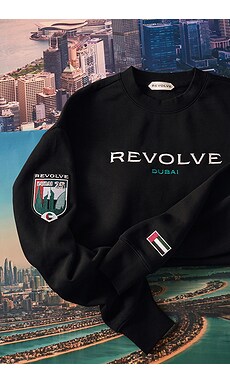 REVOLVE World Tour Crewneck in Black & White Dubai | REVOLVE