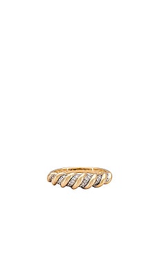 Croissant Diamond Lined Ring Sachi $759 NEW