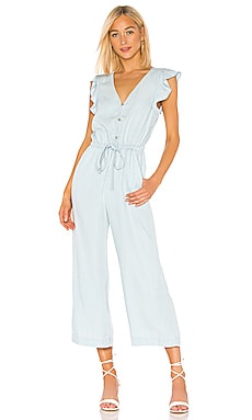 Mica ruffle sales sleeve jumpsuit