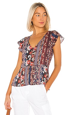 

Блузка over the moon peplum shell - Sanctuary, Красный, В цветочек