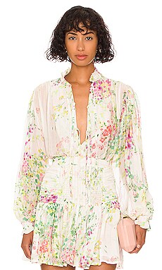 Sabina Musayev Bazooka Top in White Floral | REVOLVE