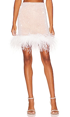 Feathers Mini Skirt Santa Brands $743 NEW