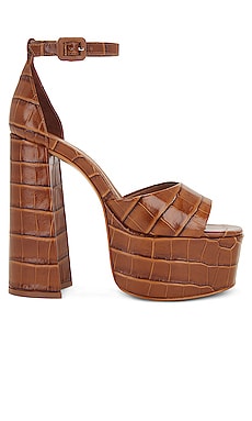 Naomi Sandal in Brown. Revolve Women Shoes High Heels Platforms Platform Sandals 