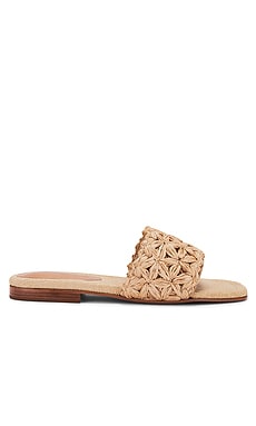 Schutz Ayla Straw Sandal in Perla | REVOLVE