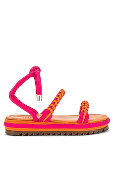 Schutz Jully Platform Sandal in Paradise Pink & Bright Tangerine | REVOLVE