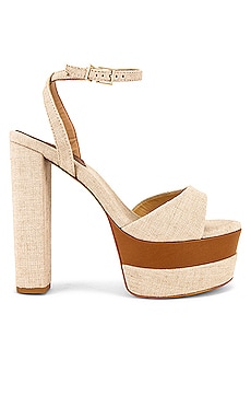 */ Lucille Nude Suede Ankle Strap Heel