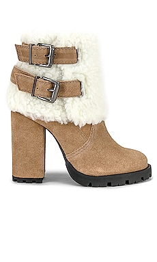 Schutz Linah Faux Fur Lined Boot in Tannin | REVOLVE