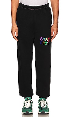 Stay Cool Puff Paint Sweatpants in Black Stay Cool $75 