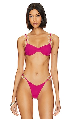 Victoria's Secret Brazilian Bikini Thong Shine Strap Logo Mixed Berry  Cherry S