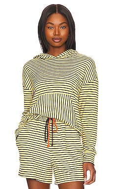 SUNDRY Crop Hoodie in Gold from Revolve.com