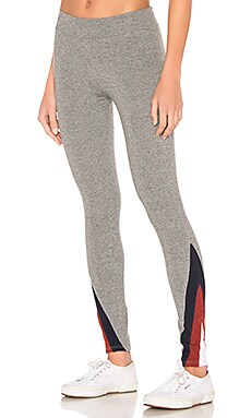 SUNDRY Color Inset Yoga Legging in Heather Grey