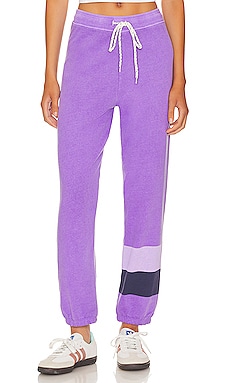 Aviator Nation Rainbow Stitch Sweatpants in Paris Pink