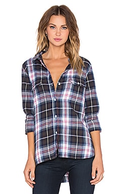 SUNDRY Flannel Button Up in Natural | REVOLVE