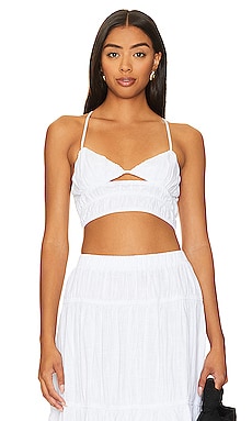 Cream Ruched Front Satin Bralette