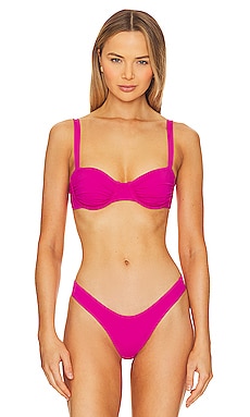 Kailyn String Bandeau Bikini Top - Pink Punch