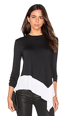 sen Kaito Top in Black & White | REVOLVE