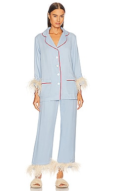 Party Pajama Set with Double Feathers Sleeper