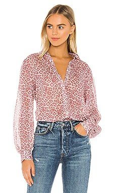 

Блузка puff sleeve button up shirt - 7 For All Mankind, Розовый, Блузки
