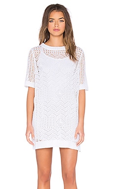 SHAE Crochet Mini Dress in White | REVOLVE