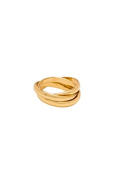

Кольцо leah - SHASHI, Металлический золотой, С полоской