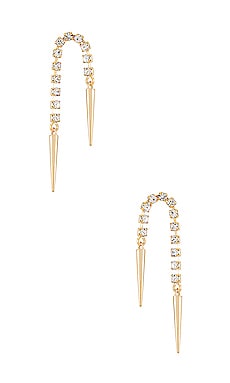 SHASHI Crystal Drop Earring in Gold | REVOLVE