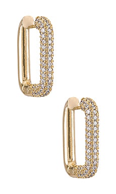 Product image of SHASHI Cosmo Pave Hoop. Click to view full details