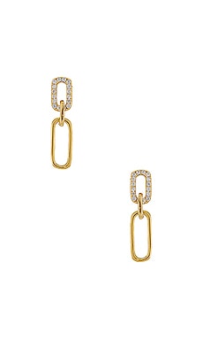 Product image of SHASHI Justice Pave Earrings. Click to view full details