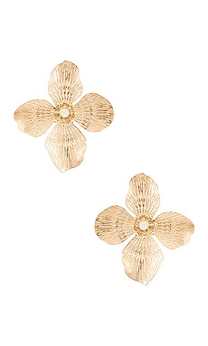 Gold Blossom Earrings SHASHI $62 NEW