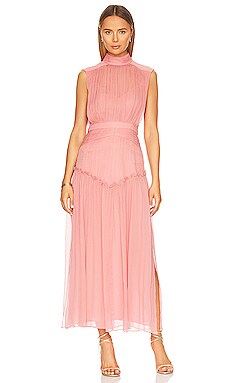 Lauren Sleeveless Ruched Midi Dress Shona Joy $395 