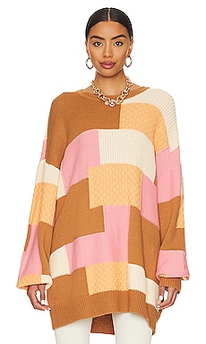 Show Me Your Mumu Ember Tunic Sweater in Uneven Patchwork | REVOLVE