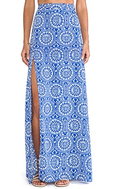 Show Me Your Mumu Mick Slit Maxi Skirt in Mykonos | REVOLVE