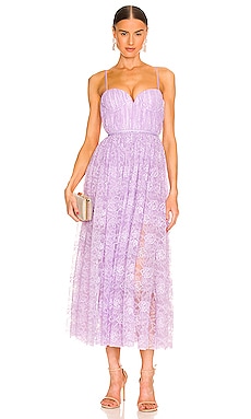 SAU LEE Selena Lace Dress in Lavender | REVOLVE