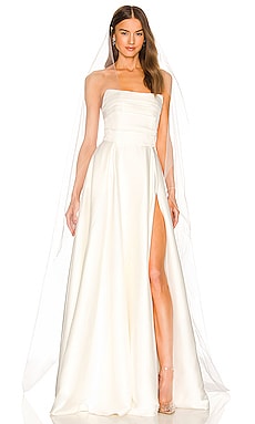 Shona Joy La Lune Bow Tie Maxi Dress Wedding Dress - Stillwhite
