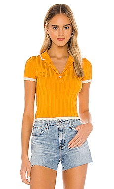 

Рубашка поло rib - Solid & Striped, Горчичный, Короткий рукав